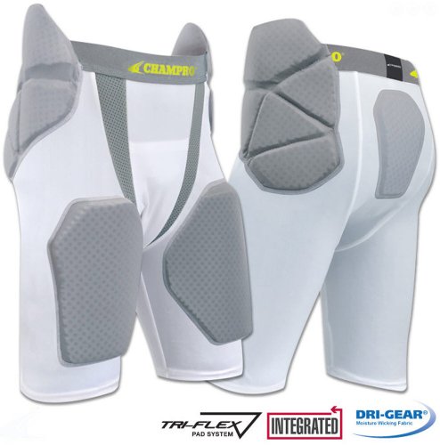 TRI-FLEX Integrated Football Girdle with Built in Hip-Tail and Thigh Pads