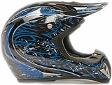 Adult Motocross Helmet ATV Dirt Bike or Motorcycle Blue 238 (X-Large)