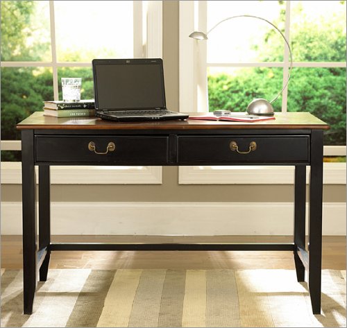 Riverside Furniture 71056 Summit Laptop Computer Desk in Madera Cherry and Antique Black