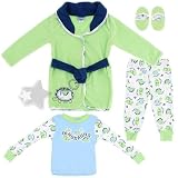 Dinosaur Pajama and Bath Robe Set for Infant and Toddler Boys