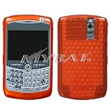 RED DIAMOND PATTERN SOFT CRYSTAL SKIN GEL COVER CASE FOR BLACKBERRY CURVE 8300 8310 8330