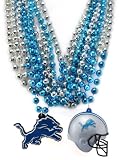 NFL Detroit Lions Team Medallion, Mini-Helmet and Mardi-Gras Bead Set