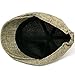 ililily Linen-Like Flat Cap Cabbie Hat Gatsby Ivy Irish Hunting Newsboy Hat, Beige, Medium