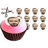 12 RYAN GOSLING 38mm (1.5 Inch) PRE-CUT Cake Toppers Edible Rice Paper Cupcake Decoration 116