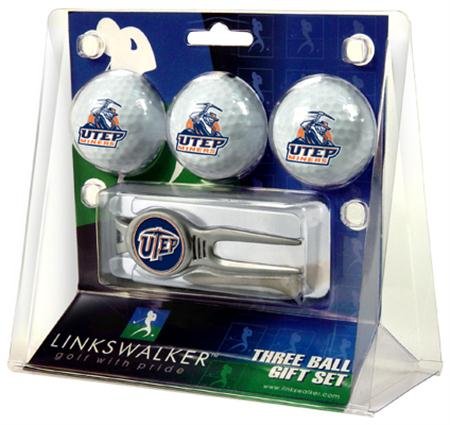 Texas El Paso Miners Utep Ncaa Kool Tool 3 Golf Ball Gift Packs