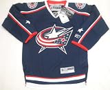 NHL Reebok Columbus Blue Jackets Youth L/XL Stitched/Premier Jersey Blue