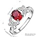 NYKKOLA Silver Beautiful Ruby Diamond Fashion Band Ring for Women Lady Lovers