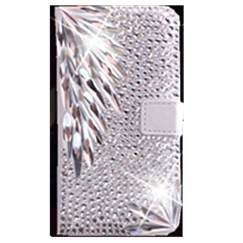 EVTECH(TM) Full Rhinestones GEM Series Luxury Crystal Diamond Bling Design PU Leather Wallet Cover Case for Samsung Galaxy S5 I9600 Samsung Galaxy S5/ GS 5 AT&T G900A/ Sprint G900P/ Verizon G900V/ T-mobile G900T (100% Handcrafted)