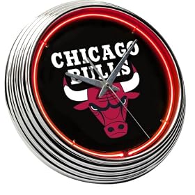 Chicago Bulls Neon Clock
