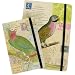 Parakeet Ephemera Combination set: one small and one medium elastic bound notebook