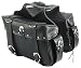 All American Rider Ameritex Large Slant Saddlebags With Side Pocket Black 18"x6"x9.5"