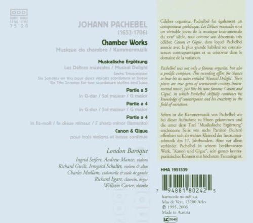Pachelbel: Canon & Gigue, Chamber Works