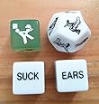 Novelty 12 Sided Erotic Adult Dice Toys Couple Game and Glow in the Dark Erotic Dice （Set of 4）