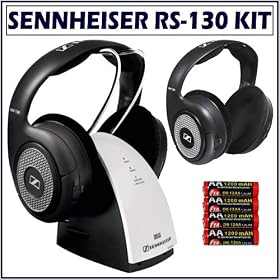 Sennheiser RS130 Stereo Wireless Headphones Plus Accessory Outfit