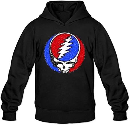 Liuliu Men's Grateful Dead Bertha 1977 Logo Hoodie Sweatshirts