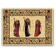 Gregorian Chant with Angels - 5" x 7" Vellum Overlay Christmas Greeting Card