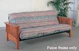 Futon Frame Mission Style in Solid Oak Finish