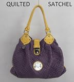 Purple & Gold - Quilted Satchel - You're Too Good for Him
