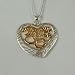 Silver and Gold in a delicate Heart, Hebrew and Arabic together for one word The Song of Solomon: "I am for my Lover and my Lover is for me" with Chain