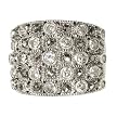 Sterling Silver Cubic Zirconia Wide Ring - 7