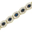 14K Yellow/White Gold 5 3/4 ct. Diamond and 9 ct. Sapphire Bracelet