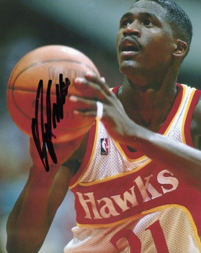 Dominique Wilkins Autographed/Hand Signed Free Throw Atlanta Hawks 8x10 Photo