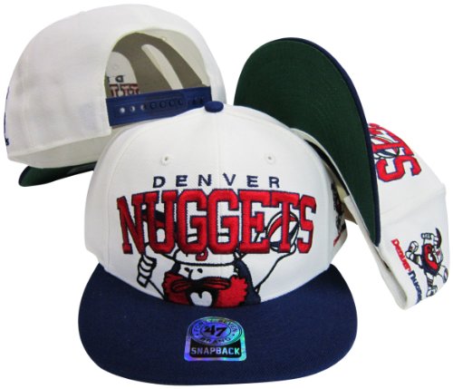 Denver Nuggets Two Tone Big Logo Plastic Snapback Adjustable Plastic Snap Back Hat / Cap