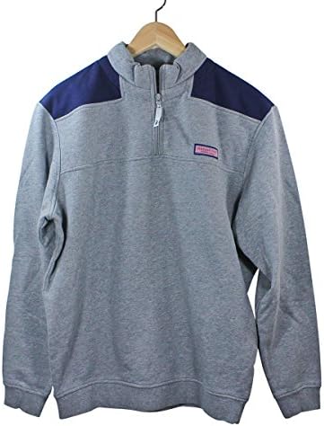 Vineyard Vines Sound Beach Shep Shirt Heather Grey Solid Cotton Pullover