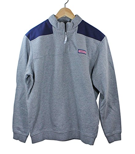 Vineyard Vines Sound Beach Shep Shirt Heather Grey Solid Cotton Pullover