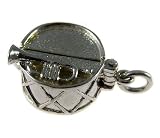Welded Bliss Sterling 925 Silver Jazz Age Drum Opening Charm. Dancing Couple inside. WBC1093