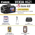 Canon VIXIA HG21 Hard Disk Drive High Definition Camcorder With Ultimate Just The Essentials Accessory Package Includes 8GB Memory, Tripod, Case + More