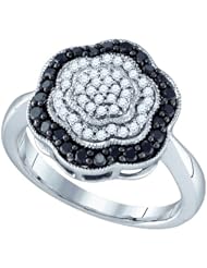 0.51CTW BLACK DIAMOND FASHION RING