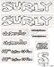 Surly Steamroller Frame Decal Set with Headbadge