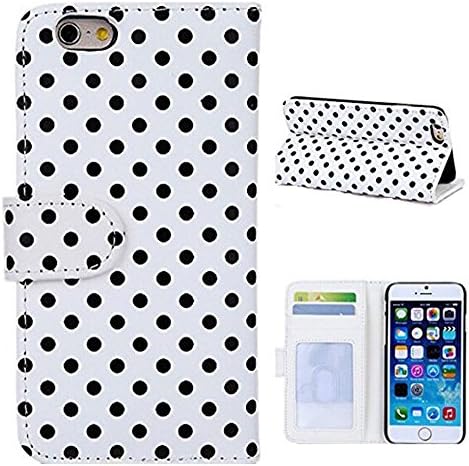 6s plus case,iphone 6s plus polka dot case,Thinkcase Polka dot Card Slot Protective Pu Wallet Skin Cover leather Case for iPhone 6s plus 5.5inch