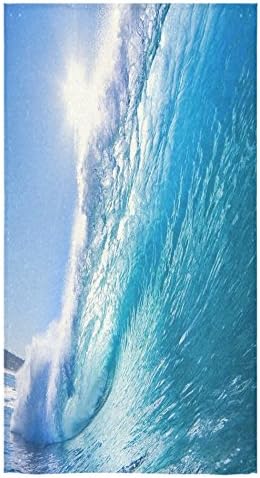 Tropical Ocean Wave Sale Custom Bath Towels Large Soft and Comfortable Travel Beach Bathroom Shower Washcloth Wrap for Men/Women 80% Polyester 20% Cotton, (30" x 56")