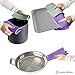 PratiPad 4-in-1 Multipurpose Silicone Pot Holders, Trivets, Jar Openers, Spoon Rests - Set of 2 - Purple/Grey