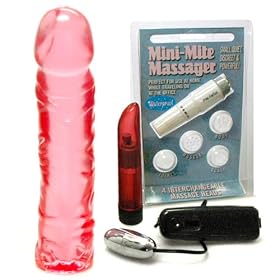 Doc Johnson Crystal Jellies 8 Inch Dildo Pink Adult Sex Toy Kit