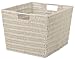 Whitmor Rattique Storage Tote Large Wicker Baskets for Storage, Latte