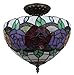 Amora Lighting AM049CL12 Tiffany Style Roses Ceiling Pendant Fixture Lamp 12 in