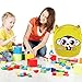 #1 Top Monkey Best Baby Toys Storage Toy Organizer Clothes Laundry Baby Hamper Nursery Diaper Basket with Handles 100% Christmas Gift Ideas for Baby Boy Girl Toddler Babies Toys Kids Room in Yellow