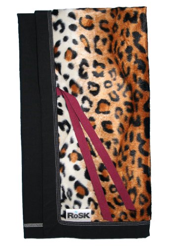 Rain or Shine Kids Woobee Plush Blanket, Leopard/Black image