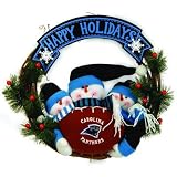 NFL Wreath 3 Snowmen - Carolina Panthers
