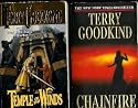 Collection of Terry Goodkind volumes - Chainfire; Temple of the Winds; Wizards First Rule; and Faith of the Fallen