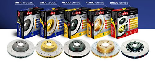 DBA 02-09 Subaru WRX STi 10 Stud Hole Front Slotted Street Series Rotors (Pair)
