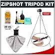 Tamrac ZipShot 44 Compact, Ultra-Light Tripod with Spring Open Legs + Accessory Kit for Canon, Nikon, Olympus, Pentax and Sony Digital SLR Cameras
