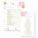 Paper Clever Party Pink and Gold Baby Shower Games Word Scramble Cards ( 25 Pack )