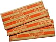 MMF Industries Pop-Open Flat Paper Coin Wrappers, Quarters, Orange, 1000 Wrappers per Box (216020016)