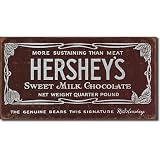 Hershey's Bar Old Label Metal Tin Sign 16