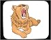 Decorated Mouse Pad with lion, yawn, roar