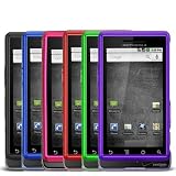 6-in-1 Colorful Rubberized Hard Skin Case Cover Accessories for Motorola Droid A855 by Electromaster